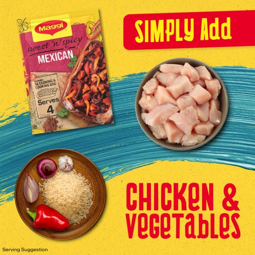 Maggi Sweet 'N' Spicy Mexican Seasoning Mix & Cooking Bag 40g thumbnail 6