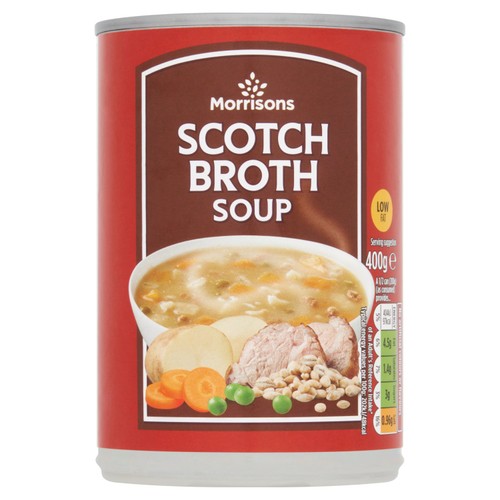 Morrisons Scotch Broth Soup with Mutton, Onions, Carrots & Peas