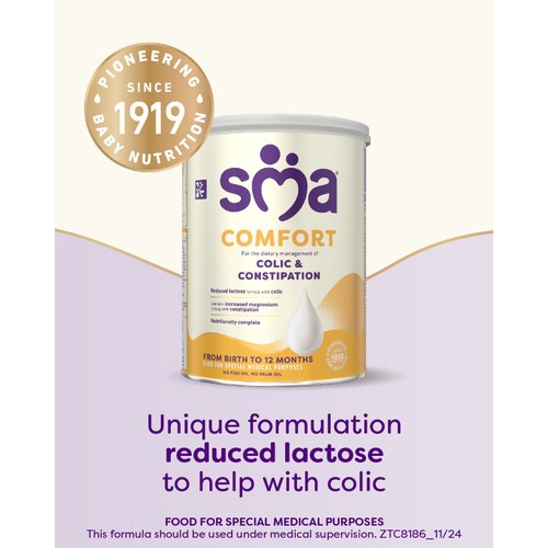 SMA Comfort Easy To Digest Baby Milk Powder Formula From Birth 800g thumbnail 2
