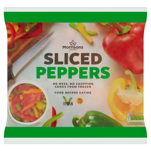 Morrisons Sliced Mixed Peppers  500g