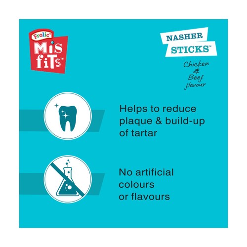 Misfits Nasher Sticks Adult Large Dog Treats with Chicken and Beef  thumbnail 2