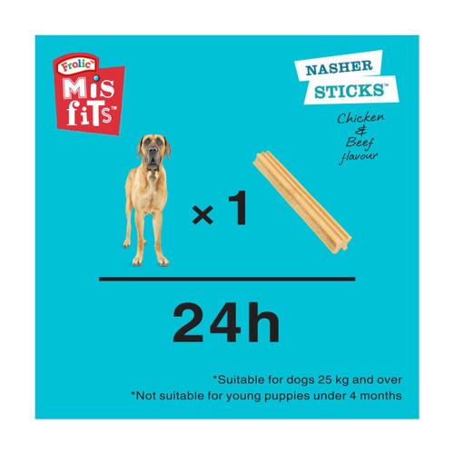 Misfits Nasher Sticks Adult Large Dog Treats with Chicken and Beef  thumbnail 4