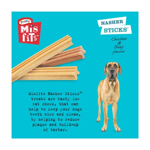 Misfits Nasher Sticks Adult Large Dog Treats with Chicken and Beef  thumbnail 5