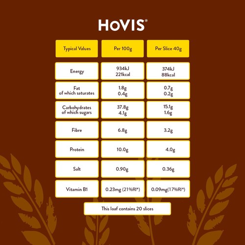 Hovis Tasty Wholemeal Bread 400g thumbnail 4