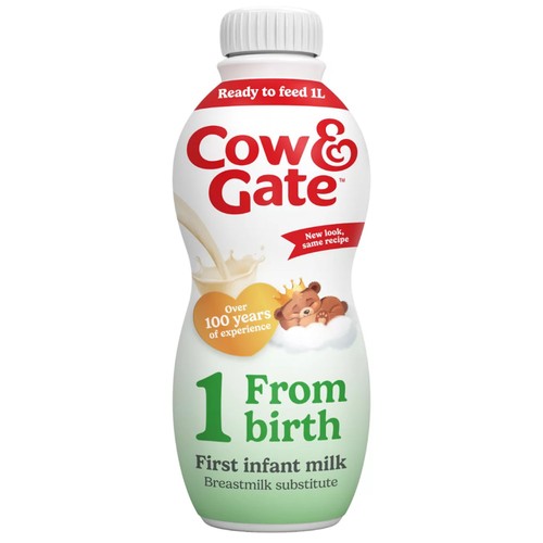 Cow & Gate First Infant Baby Milk Ready to Feed Formula From Birth 1L