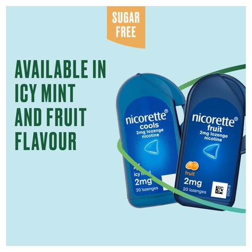 Nicorette Cools 2mg Lozenge- Icy Mint (Stop Smoking Aid) thumbnail 4