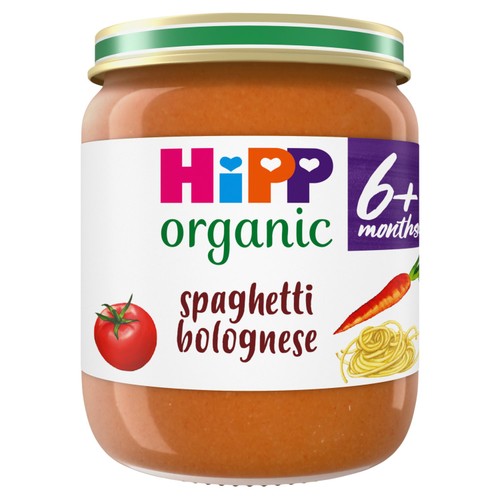 HiPP Organic Spaghetti Bolognese Baby Food Jar 6+ Months 125g