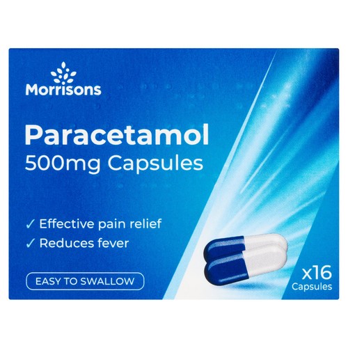 Morrisons Paracetamol 500mg Capsules 16 Pack