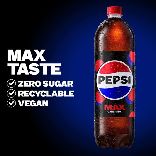 Pepsi Max Cherry No Sugar Cola Bottle 2L thumbnail 2