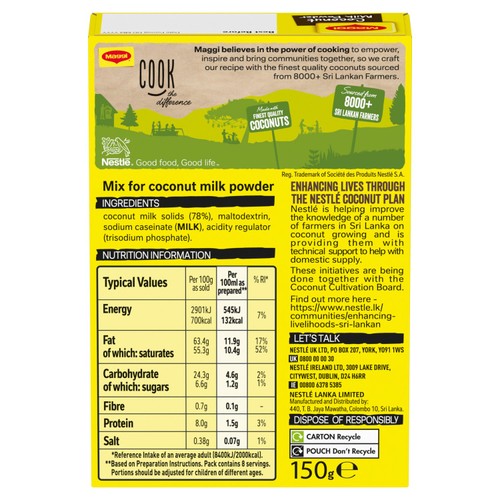Maggi Coconut Milk Powder Mix 150g thumbnail 2