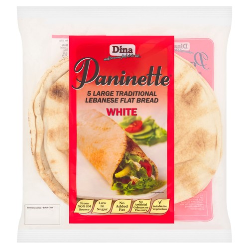 Dina Paninette Large White Bread Wraps