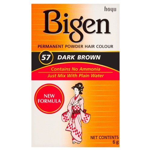 Bigen Dark Brown 57 Permanent Powder Hair Colour