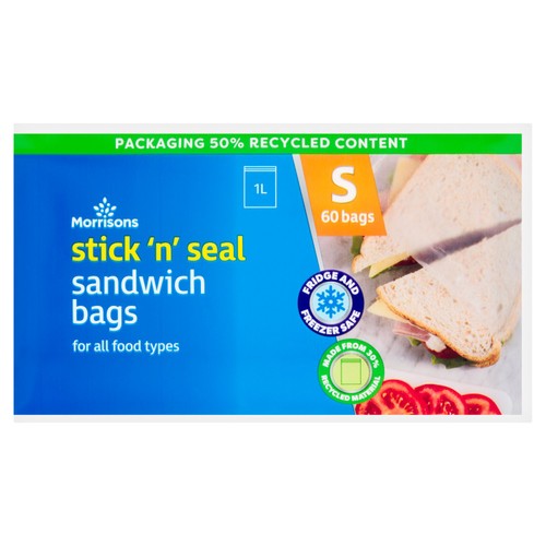 Morrisons Easy Seal Sandwich Bags 60 Pack