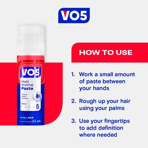 Vo5 Matt Styling Paste 100ml thumbnail 4