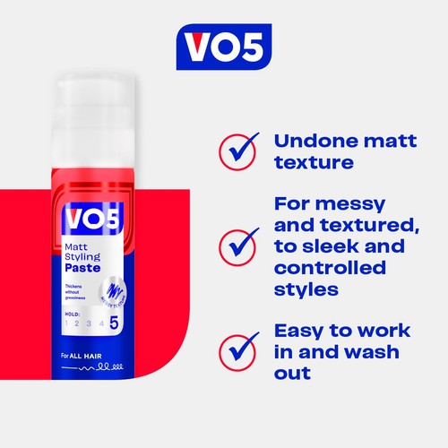 Vo5 Matt Styling Paste 100ml thumbnail 5