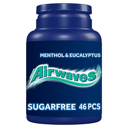 Wrigley's Airwaves Menthol & Eucalyptus Sugar Free Chewing Gum 46 Pieces
