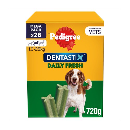 Pedigree Dentastix Fresh Adult Medium Dog Treats 28 x Dental Sticks