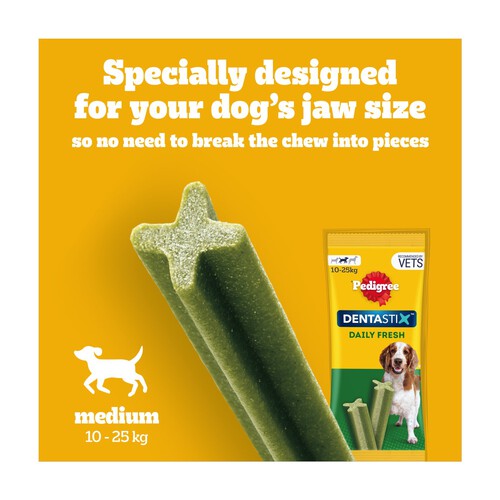 Pedigree Dentastix Fresh Adult Medium Dog Treats 28 x Dental Sticks thumbnail 4