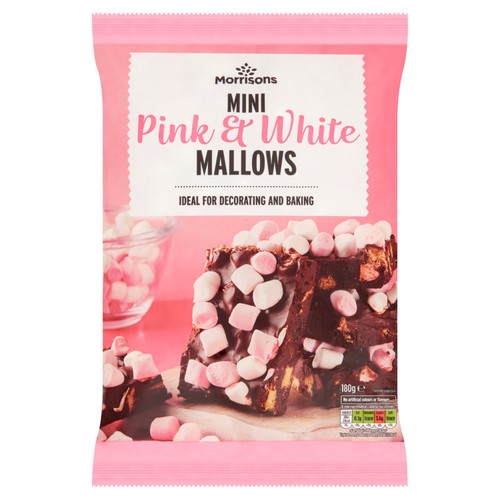 Morrisons Mini Pink & White Mallows 180g