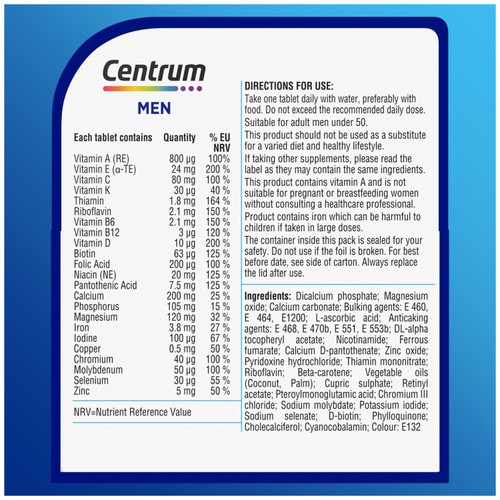 Centrum Men Multivitamins & Mineral Supplement Tablets thumbnail 3