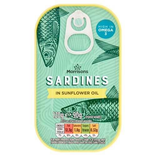 Morrisons Sardines In Sunflower Oil 120g