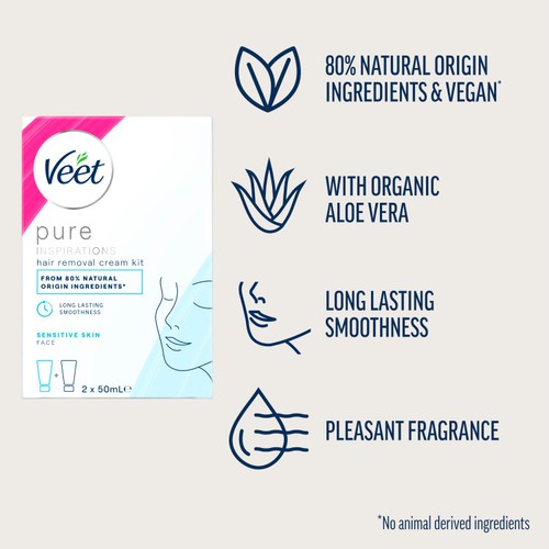 Veet Face Hair Removal Kit Sensitive Skin thumbnail 5