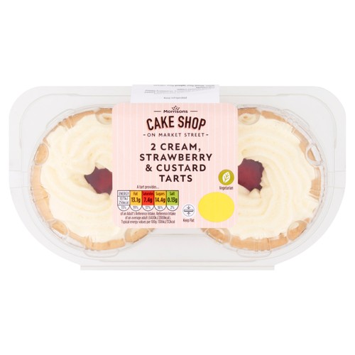 Market Street Cream, Strawberry & Custard Tarts