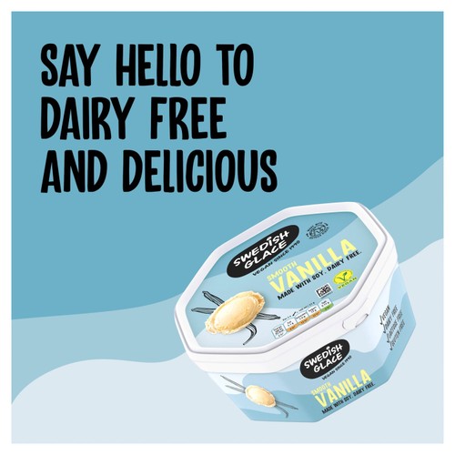 Swedish Glace Dairy Free Smooth Vanilla Vegan Ice Cream Tub 750ml thumbnail 2