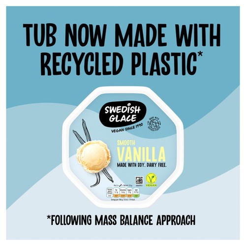 Swedish Glace Dairy Free Smooth Vanilla Vegan Ice Cream Tub 750ml thumbnail 3