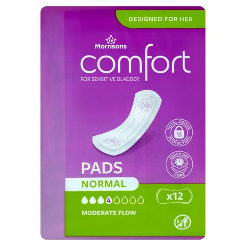Morrisons 12 Comfort Pads Normal