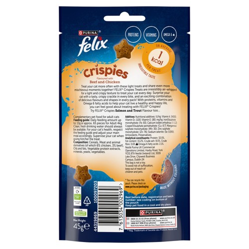 Felix Crispies Cat Treats Beef & Chicken thumbnail 2
