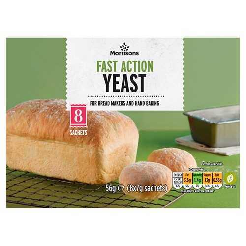McDougalls Baking Fast Action Bread Yeast Sachets 8x7g (56g)