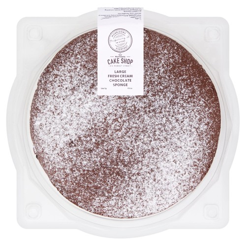 Market Street Large Fresh Cream Chocolate Sponge