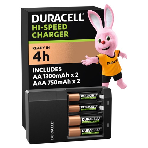 Duracell Battery Charger Charges In 4 Hours With 2 AA And 2 AAA Batteries