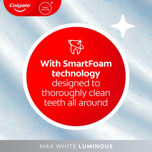 Colgate Max White Luminous Sparkling Mint Whitening Toothpaste thumbnail 3