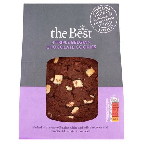 Morrisons The Best Triple Belgian Chocolate Cookies