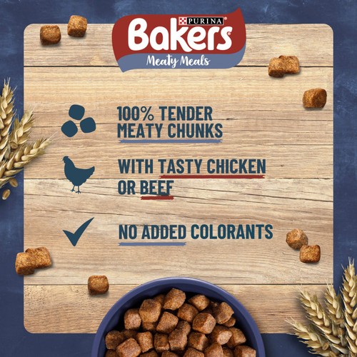 Bakers Meaty Meals Adult Dry Dog Food Chicken thumbnail 5