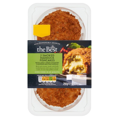 Morrisons The Best Smoked Haddock & West Country Cheddar Centre Fishcakes