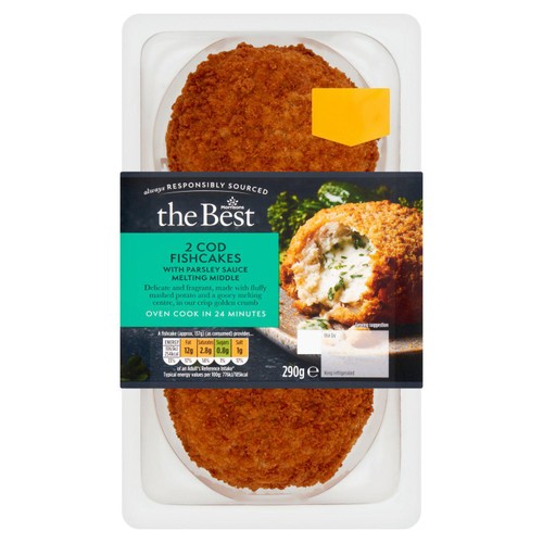 Morrisons The Best Cod & Parsley Sauce Fishcakes