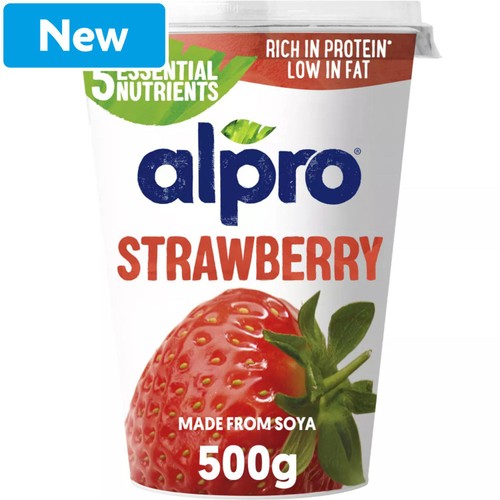 Alpro Strawberry Dairy Free Soya Yoghurt Alternative 500g