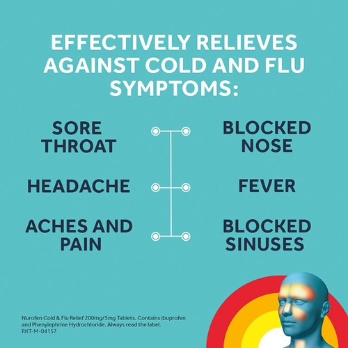 Nurofen Cold & Flu Ibuprofen Tablets thumbnail 4