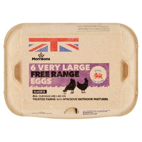 Morrisons Very Large Free Range Eggs 6 Pack
