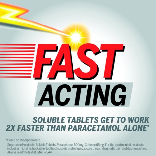 Solpadeine Headache Soluble Tablets 16 Tablets thumbnail 2
