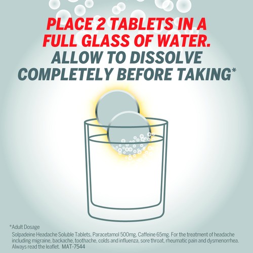 Solpadeine Headache Soluble Tablets 16 Tablets thumbnail 3