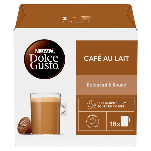 Nescafe Dolce Gusto Cafe Au Lait Coffee Pods x 16