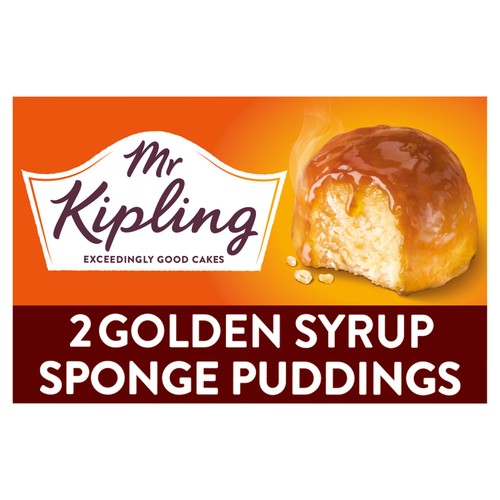 Mr Kipling Golden Syrup Sponge Pudding Cake Dessert Pots 2x95g