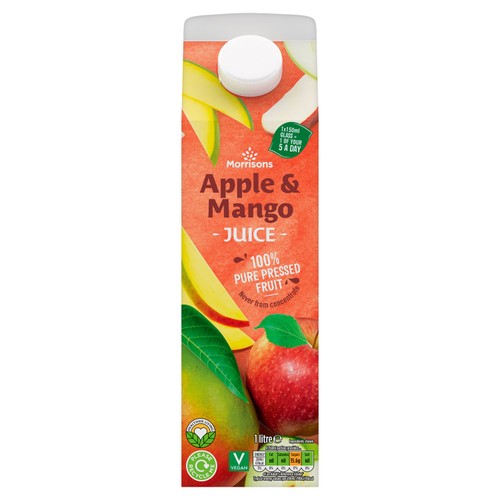 Morrisons 100% Apple & Mango Juice   1L