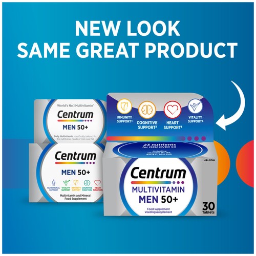 Centrum Men 50+ Multivitamins & Vitamin Tablets, 30s thumbnail 2