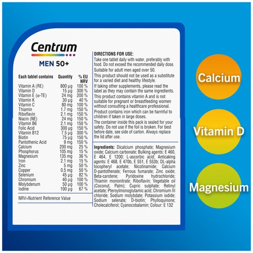 Centrum Men 50+ Multivitamins & Vitamin Tablets, 30s thumbnail 3