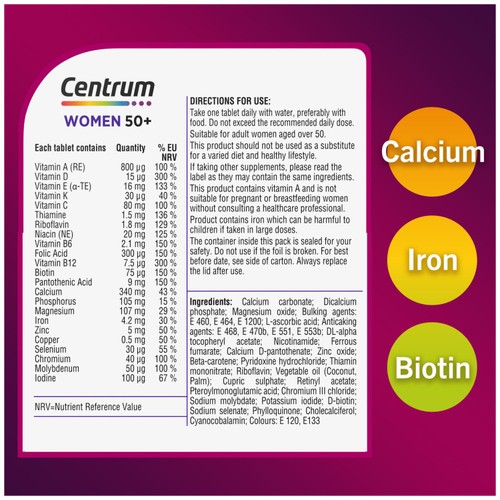 Centrum Women 50+ Multivitamins & Vitamin Tablets 30s thumbnail 4